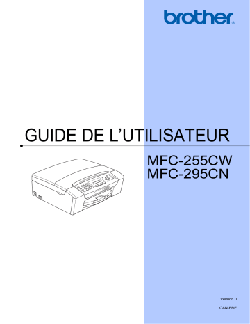 MFC-295CN | Brother MFC-255CW Inkjet Printer Manuel utilisateur | Fixfr
