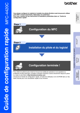 Brother MFC-4420C Inkjet Printer Guide d'installation rapide