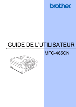 Brother MFC-465CN Inkjet Printer Manuel utilisateur