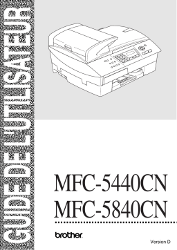 Brother MFC-5440CN Inkjet Printer Manuel utilisateur