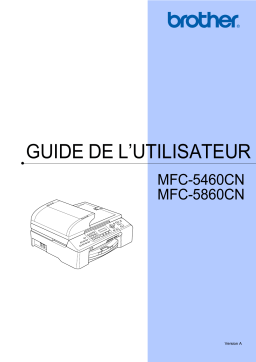 Brother MFC-5860CN Inkjet Printer Manuel utilisateur