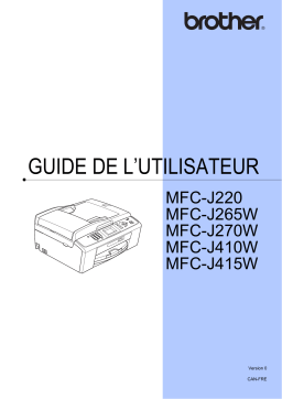 Brother MFC-J270W Inkjet Printer Manuel utilisateur