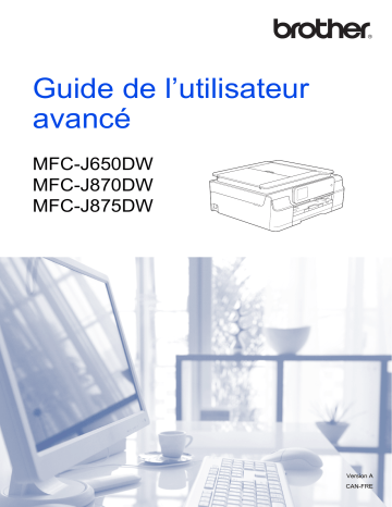 MFC-J650DW | MFC-J875DW | Brother MFC-J870DW Inkjet Printer Manuel utilisateur | Fixfr