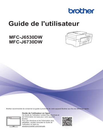 Brother MFC-J6530DW Inkjet Printer Manuel utilisateur | Fixfr