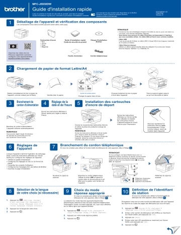 Brother MFC-J6930DW Inkjet Printer Guide d'installation rapide | Fixfr