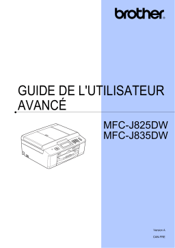 Brother MFC-J835DW Inkjet Printer Manuel utilisateur