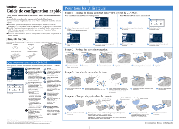 Brother HL-2460 Monochrome Laser Printer Guide d'installation rapide | Fixfr