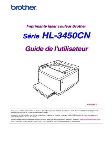 Brother HL-3450CN Color Printer Manuel utilisateur | Fixfr