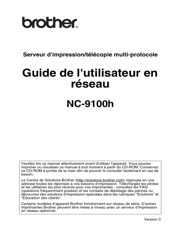 DCP-8025D | MFC-8820D | MFC-8820DN | MFC-8420 | Brother DCP-8020 Monochrome Laser Fax Manuel utilisateur | Fixfr