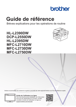Brother MFC-L2750DW(XL) Monochrome Laser Fax Guide de référence