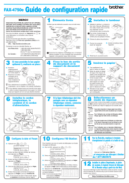 Brother FAX-4750e Monochrome Laser Fax Guide d'installation rapide