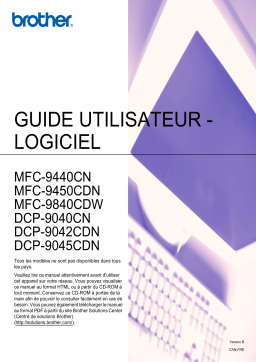 Brother MFC-9450CDN Color Fax Manuel utilisateur