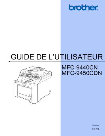 Brother MFC-9450CDN Color Fax Manuel utilisateur | Fixfr