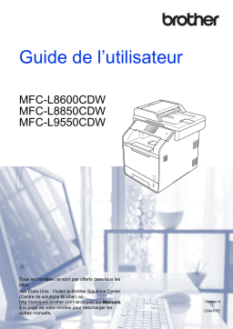 Brother MFC-L8850CDW Color Fax Manuel utilisateur