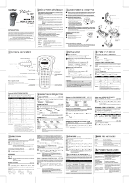 Brother GL-100 P-touch Manuel utilisateur