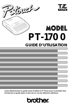 Brother PT-1700 Guide d'Utilisation + AI Chat & PDF