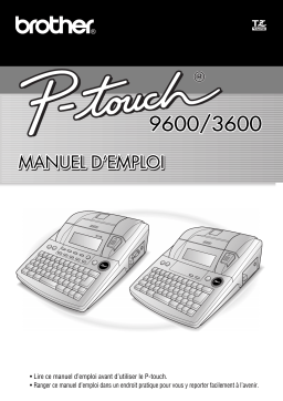 Brother PT-3600 P-touch Manuel utilisateur