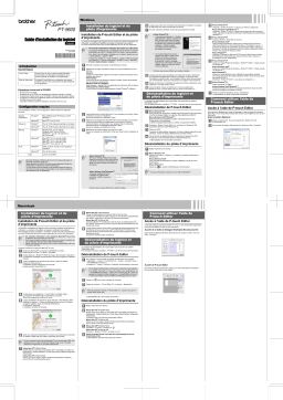 Brother PT-9600 P-touch Guide d'installation