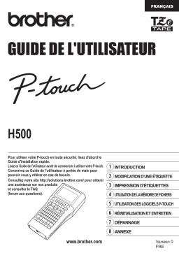 Brother PT-H500 P-touch Manuel utilisateur
