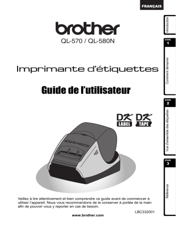 Brother QL-580N Label Printer Manuel utilisateur | Fixfr