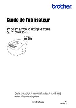 Brother QL-710W Label Printer Manuel utilisateur