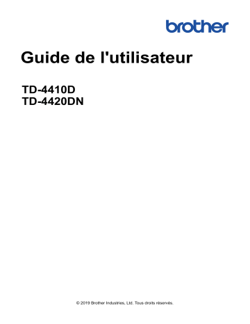 TD-4420DN | Brother TD-4410D Label Printer Manuel utilisateur | Fixfr