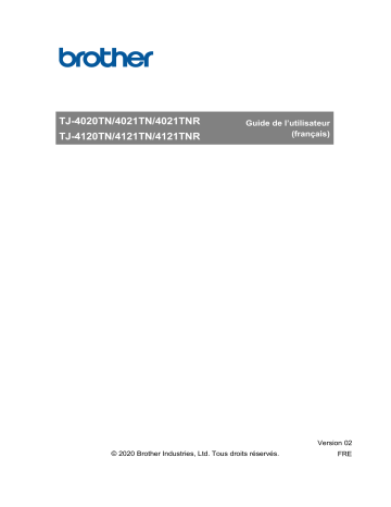 TJ-4021TN | Brother TJ-4121TN Label Printer Manuel utilisateur | Fixfr