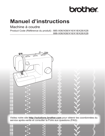 GX37 | BM3700 | XR3774 | XM2701 | Brother BM2800 Home Sewing Machine Manuel utilisateur | Fixfr