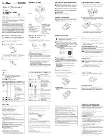 RJ-4030Ai | RJ-4030 | Brother RJ-4040 Mobile Printer Guide de référence | Fixfr
