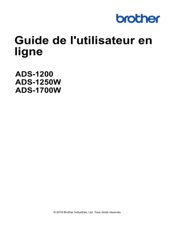 ADS-1700W | ADS-1200 | Brother ADS-1250W Document Scanner Manuel utilisateur | Fixfr