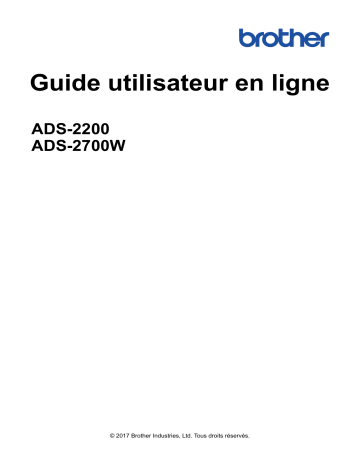 ADS-2200 | Brother ADS-2700W Document Scanner Manuel utilisateur | Fixfr