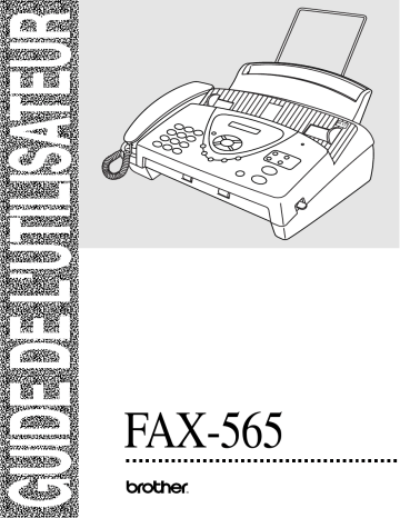 Brother FAX-565 Ribbon Transfer FAX Manuel utilisateur | Fixfr