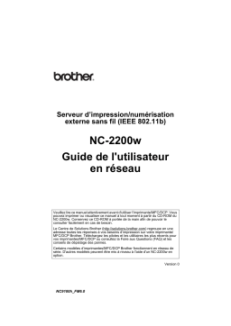 Brother NC-2200w Print Manuel utilisateur