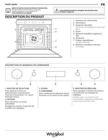 OAKZ9 130 P IX | OAKZ9 142 P IX | OAKZ9 1395 P IX | Whirlpool OAKZ9 242 P IX Oven Manuel utilisateur | Fixfr