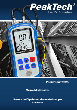 PeakTech P 5225 Ultrasonic Coating & Material Thickness Meter Manuel du propriétaire