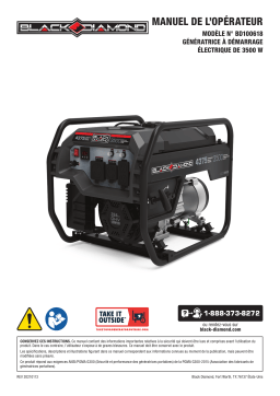 Champion Power Equipment 100618 Black Diamond 3500-Watt Generator BD100618 Manuel utilisateur