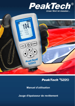 PeakTech P 5220 Coating and Material Thickness Meter Manuel du propriétaire