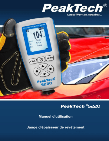 PeakTech P 5220 Coating and Material Thickness Meter Manuel du propriétaire | Fixfr