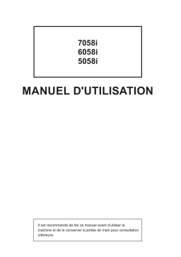 Triumph-Adler 6058i Copy system Manuel du propriétaire