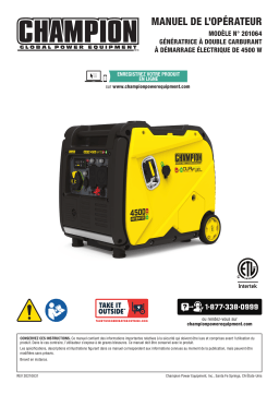 Champion Power Equipment 201064 4500-Watt Dual Fuel Inverter Manuel utilisateur