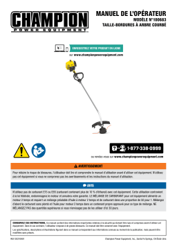 Champion Power Equipment 100683 23cc Curved Shaft Trimmer Manuel utilisateur