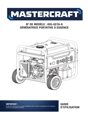 Champion Power Equipment 100687 Mastercraft 055-0216-8 Manuel utilisateur | Fixfr