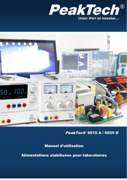 PeakTech P 6015 A Analogue Power Supply, 0 - 30 V/0 - 5 A DC Manuel du propriétaire