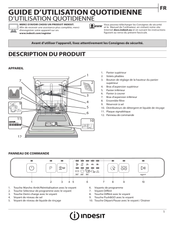 Indesit DFC 2B+16 S Dishwasher Manuel utilisateur | Fixfr