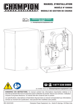 Champion Power Equipment 100868 50-Amp Load Management Module Installation manuel