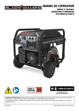 Champion Power Equipment 100621 Black Diamond 9500-Watt Electric Start Generator BD100621 Manuel utilisateur