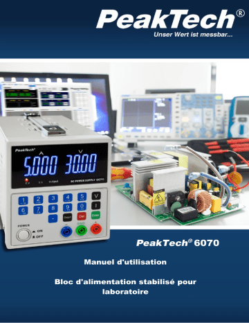 PeakTech P 6070 Digital Laboratory Power Supply Manuel du propriétaire | Fixfr