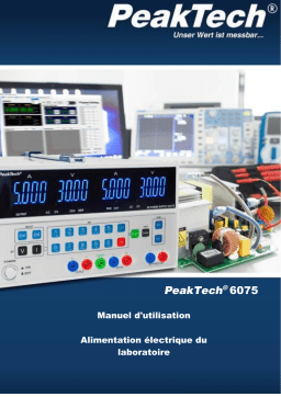 PeakTech P 6075 Digital Laboratory Power Supply Manuel du propriétaire