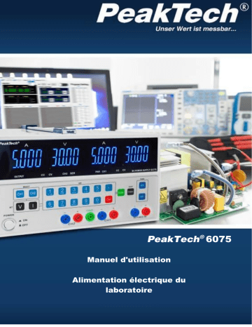 PeakTech P 6075 Digital Laboratory Power Supply Manuel du propriétaire | Fixfr