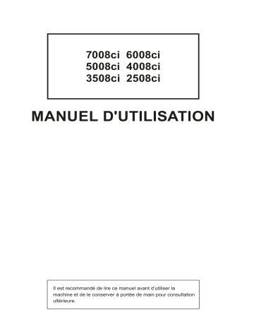 4008ci | 2508ci | 3508ci | 5008ci | 7008ci | Triumph-Adler 6008ci Copy system Manuel du propriétaire | Fixfr